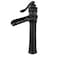 BWE Bathroom Sink Faucet Waterfall Vessel Sink Faucet Single Hole Oil Rubbed Bronze Country Farmhouse Handle Lavatory Tall RV Rustic Bath Basin Vanity Solid Brass