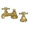 Kingston Brass KS4467BX Metropolitan Widespread Bathroom Faucet PopUp Brushed Brass