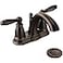 Moen Brantford OilRubbed Bronze TwoHandle LowArc Traditional Centerset Bathroom Faucet with Drain Assembly 6610ORB
