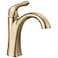 Delta Arvo Brushed Gold Bathroom Faucet 1 Hole Single Hole Bathroom Sink Faucet for Vanity PushPop Drain Assembly Champagne Bronze 15840LFCZ