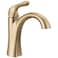 Delta Arvo Brushed Gold Bathroom Faucet 1 Hole Single Hole Bathroom Sink Faucet for Vanity PushPop Drain Assembly Champagne Bronze 15840LFCZ