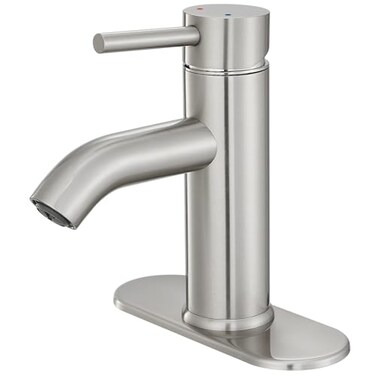 VOTON Bathroom Faucet Brushed Nickel OneHandle Modern one Hole Bathroom Sink Faucet Lavatory Faucet with Deck
