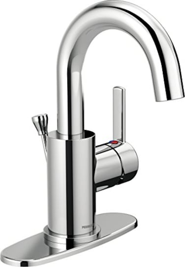 Peerless Precept Single Hole Bathroom Faucet Single Handle Bathroom Faucet Chrome Bathroom Sink Faucet Drain Assembly Chrome P191102LF