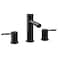 Moen Two Handle Widespread Contemporary Modern Matte Black Bathroom Sink Faucet with Drain Kit Perfect for Countertop and Wide Spread Bath Setup T6193BL