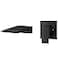 Aolemi Wall Mount Bathroom Faucet Waterfall Tub Filler Single Handle Wall Mounted Sink Faucet with Valve Matte Black