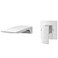 Aolemi Wall Mount Bathroom Faucet Brass Polished Chrome Waterfall Spout Single Handle Roughin Valve Included