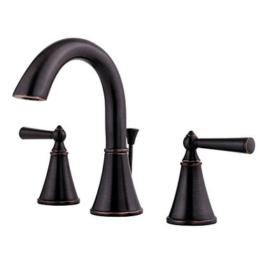 Pfister Saxton Bathroom Sink Faucet 8Inch Widespread 2Handle 3Hole Tuscan Bronze Finish LG49GL0Y