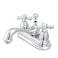 Kingston Brass KS3601AX Restoration 4Inch Centerset Lavatory Faucet with Metal Cross Handle Polished Chrome