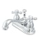 Kingston Brass KS3601AX Restoration 4Inch Centerset Lavatory Faucet with Metal Cross Handle Polished Chrome