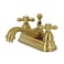 Kingston Brass KS3607AX 4 in Centerset Bathroom Faucet Brushed Brass