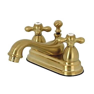 Kingston Brass KS3607AX 4 in Centerset Bathroom Faucet Brushed Brass