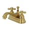 Kingston Brass KS3607AX 4 in Centerset Bathroom Faucet Brushed Brass