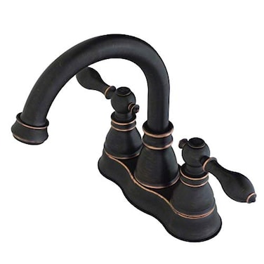 Kingston Brass FSC1616ACL American Classic Two Handle 4 Centerset Lavatory Faucet Naples Bronze