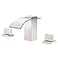 sumerain Waterfall Widespread Bathroom Faucet Brushed Nickel 3 Hole 8 Inch Vanity Faucet