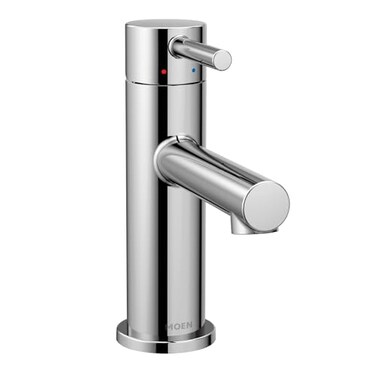 Moen Align Chrome OneHandle Modern Bathroom Faucet with Drain Assembly and Optional Deckplate 6190