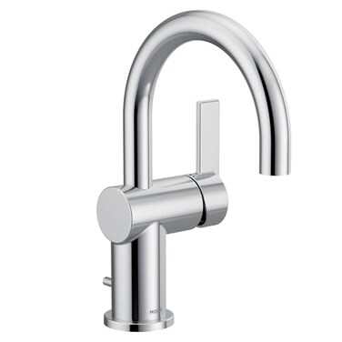 Moen 6221 Cia Single Handle Bathroom Sink Faucet with Optional Deck Plate Included Chrome