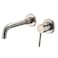 Sumerain Wall Mount Bathroom Faucets Brushed NickelSingle Handle Wall Mount Faucet with Brass Roughin Valve