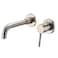 Sumerain Wall Mount Bathroom Faucets Brushed NickelSingle Handle Wall Mount Faucet with Brass Roughin Valve
