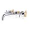 ARCORA Wall Mount Bathroom Faucet Chrome 2 Handle Wall Mounted Vanity Faucet with Rough in Valve Included