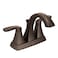 Moen 6901ORB Voss TwoHandle HighArc Centerset Bathroom Faucet with Drain Assembly OilRubbed Bronze