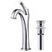 KRAUS KBF1201CH Arlo Single Handle Basin Bathroom Faucet with Lift Rod Drain and Deck Plate Chrome