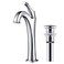 KRAUS KBF1201CH Arlo Single Handle Basin Bathroom Faucet with Lift Rod Drain and Deck Plate Chrome