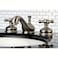 Kingston Brass KS1168AX Heritage Widespread Lavatory Faucet with Metal Cross Handle Brushed Nickel