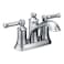 Moen Dartmoor Chrome Traditional Two Handle Centerset Bathroom Sink Faucet 6802