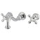 Kingston Brass KS3121AX Vintage 2Handle Wall Mount Bathroom Faucet Polished Chrome
