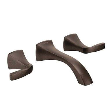 Moen Voss Oil Rubbed Bronze TwoHandle Wall Mount Bathroom Faucet Trim Kit Valve Required T6906ORB