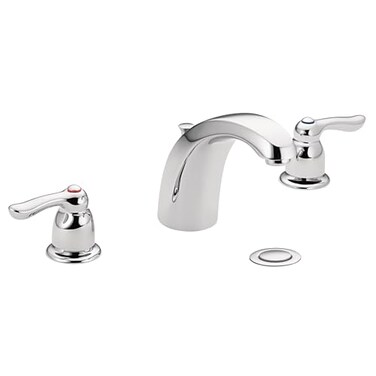 Moen Chateau Chrome TwoHandle Low Arc Centerset Bathroom Faucet 4945