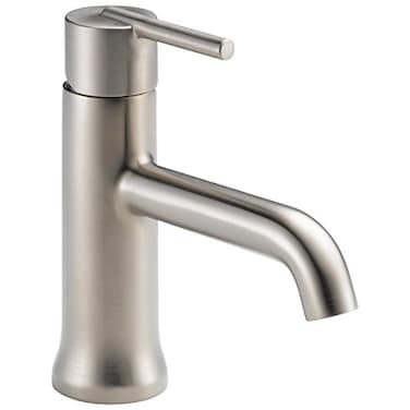 Delta Faucet Trinsic Single Hole Bathroom Faucet Brushed Nickel Single Handle Bathroom Faucet Stainless 559LFSSLPU
