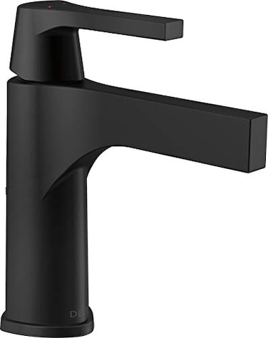 DELTA FAUCET 574BLMPUDST Handle Bathroom Faucet Single Hole Standard Matte Black