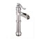 Bathfinesse Bathroom Sink Faucet Brushed Nickel Waterfall Vessel Sink Faucet Single Handle 1 Hole Faucet for Bowl Sink Lavatory Deck Mount Tall Commercial Supply Hose