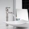 Bathfinesse Bathroom Sink Faucet Brushed Nickel Waterfall Vessel Sink Faucet Single Handle 1 Hole Faucet for Bowl Sink Lavatory Deck Mount Tall Commercial Supply Hose