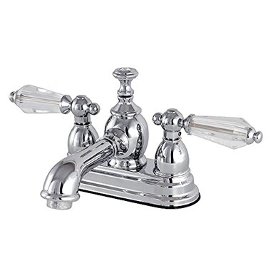 Kingston Brass KS7001WLL 4 in Centerset Bathroom Faucet Polished Chrome