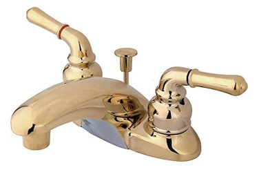 Kingston Brass KB622 4 in Centerset Bathroom Faucet Polished Brass