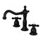 Kingston Brass KS1970AX Heritage Widespread Bathroom Faucet Matte Black8 x 756 x 744