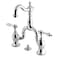 Kingston Brass KS7971TAL 4 34 in Spout Reach Bridge Lavatory Faucet with Brass Pop Up Polished Chrome