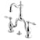 Kingston Brass KS7971TAL 4 34 in Spout Reach Bridge Lavatory Faucet with Brass Pop Up Polished Chrome