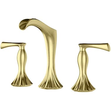 Pfister LG49RH1BG Rhen Widespread Waterfall Bathroom Sink Faucet Brushed Gold