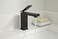 Gerber Avian Single Handle Bathroom Faucet with Metal Touch Down Drain Satin Black