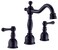 Gerber Opulence TwoHandle Widespread Bathroom Faucet Black Finish 12 GPM WaterSense