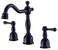 Gerber Opulence TwoHandle Widespread Bathroom Faucet Black Finish 12 GPM WaterSense