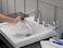 Delta Broadmoor Brushed Nickel Bathroom Faucet with Sprayer 8 Inch 3 Hole Widespread Bathroom Sink Faucet with Pull Out Sprayer PushPop Drain SpotShield Stainless 35765LFSPPD