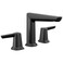 Delta Faucet Galeon Matte Black 3Hole Deck Mounted Widespread Bathroom Faucet with Diamond Seal Technology Metal Drain Assembly ADA Compliant Watersense Labeled 3571BLMPUDST