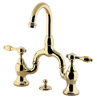 Kingston Brass KS7992TAL Tudor Bridge Bathroom Faucet Polished Brass 1175 x 8 x 213