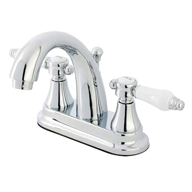 Kingston Brass KS7611BPL 4 in Centerset Bathroom Faucet Polished Chrome