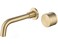TRUSTMI Brass Bathroom Faucet BrickPattern Single Handle Wall Mount Vessel Sink Faucet Roughin Valve Included Brushed Gold