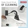 Delta Broadmoor Centerset Matte Black Bathroom Faucet with Sprayer 4 Inch 3 Hole Bathroom Sink Faucet with Pull Out Sprayer PushPop Drain Matte Black 25765LFBLPD